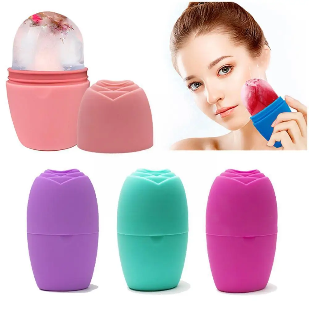 Silicone Ice Cube Massager Face Ice Roller Mold Reusable Care Facial Acne Reduce Care Skin Tool Contouring Lifting Face Bea P1G4