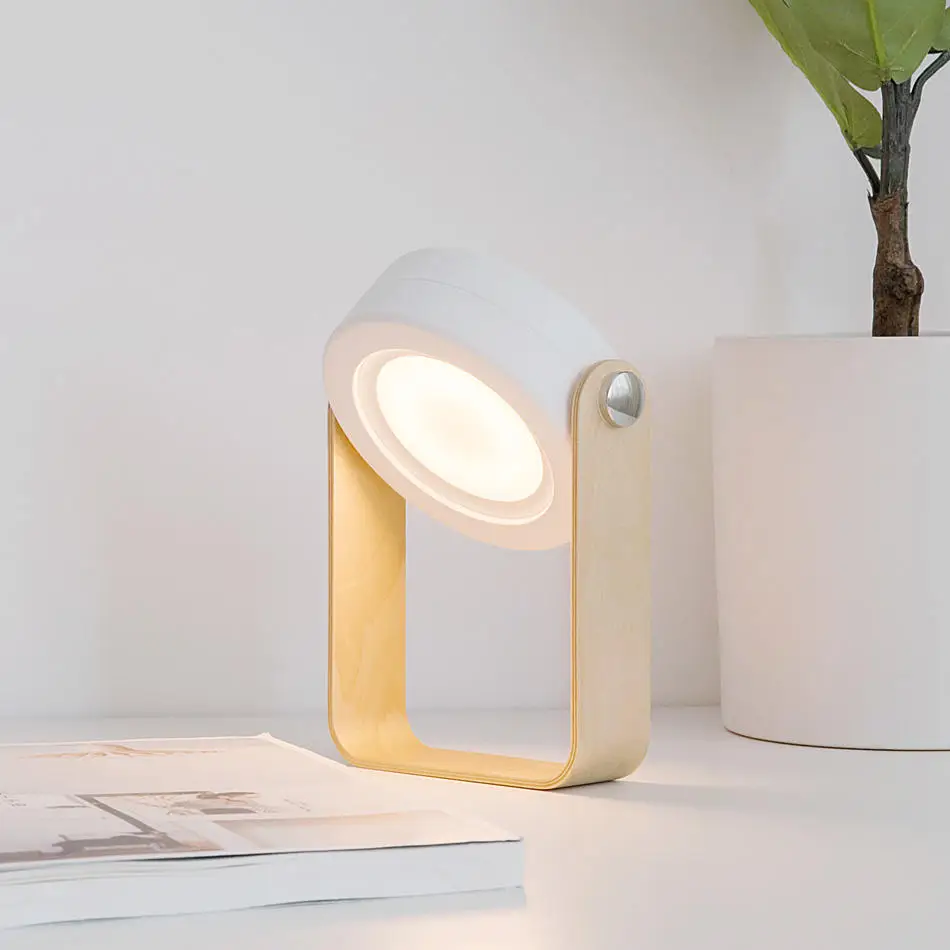 Modern Style Portable Charging Light Emitting Diode Desk Lamp ABS Touch Control Bedroom Night Light USB Charging Camping Light