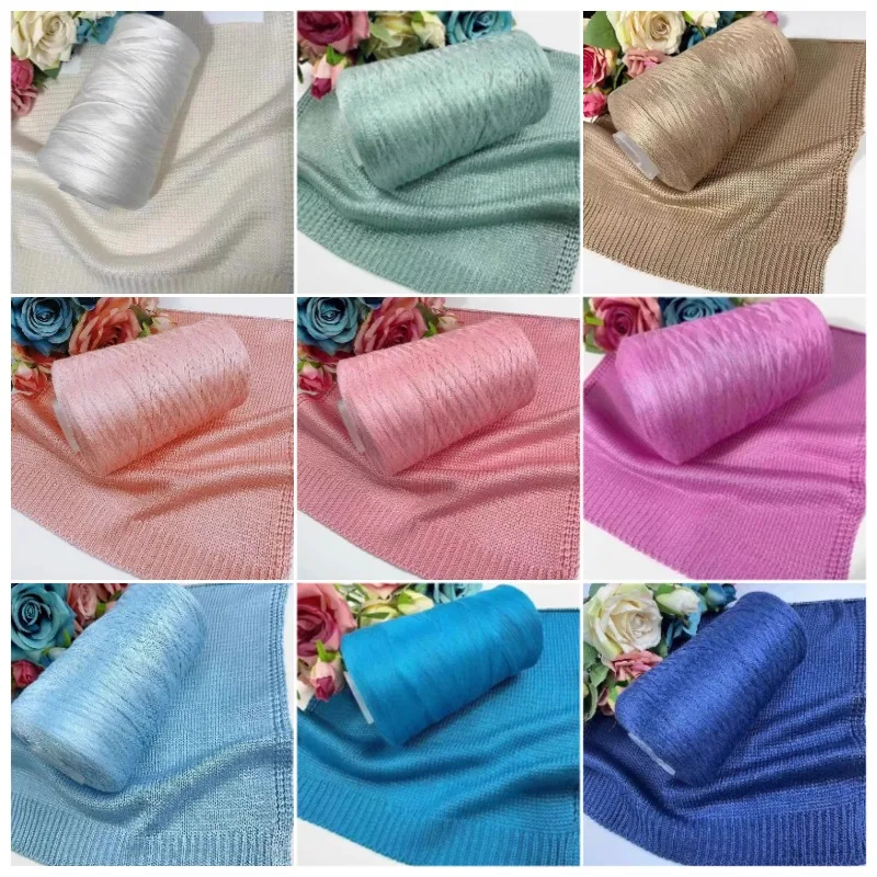 

Пряжа из смесовой ткани (500 г, 8 нитей): шелк тутового шелкопряда, лиоцелл, хлопок. Мягкая летняя пряжа для вязания крючком и спицами, для самостоятельного изготовления одежды с короткими рукавами и шалей.