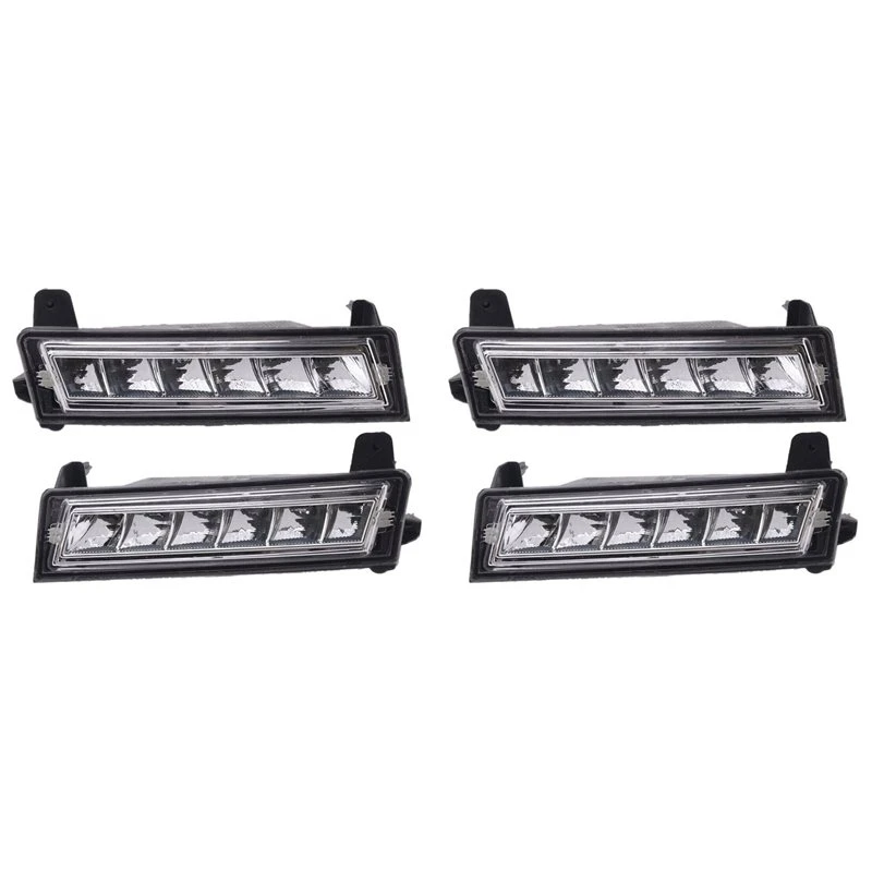 4X Car Front LED Fog Lamp Daytime Running Light A1649060151 A1649060251 For Mercedes-Benz ML GL GLK W164 X164 X204-N25R