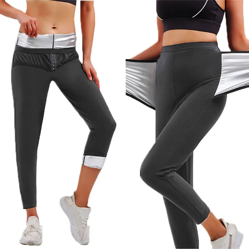 GUUDIA Women Sauna Suits Leggings with Extra Strap Double Control Pants Body Shaper Pant Slimming Legging Sports Gym Workout