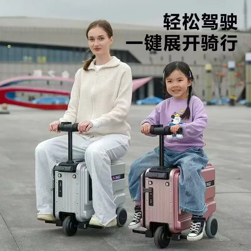 The new electric suitcase 20-inch large-capacity  cycling suitcase can be boarded for intelligent retractable travel