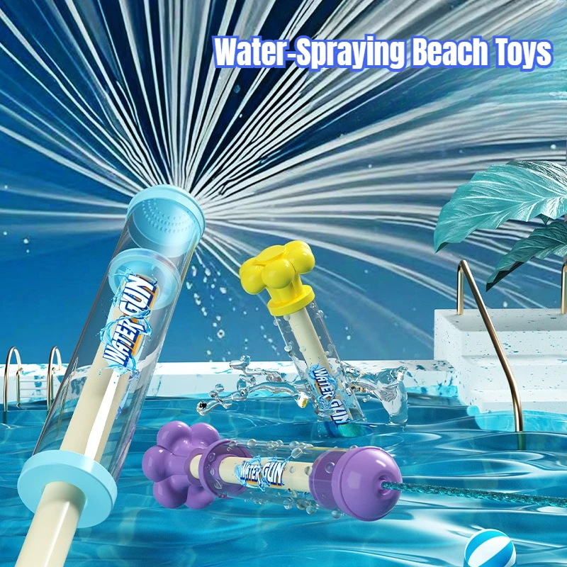 

Fireworks Spray Water Pull-Back Water Gun Outdoor Splash Games for Pool Lawn Activities Kids Summer Interactive Water Spray Toys