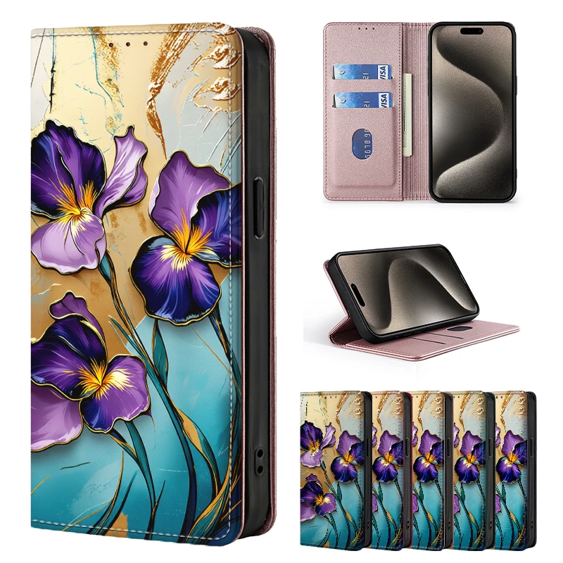 

Flip Cover PU Leather Magnetic Colored painting Phone Case for Xiaomi Mi 10i 11X 10S 10T 11T 11i Ultra Youth Lite 5G NE Card Bag