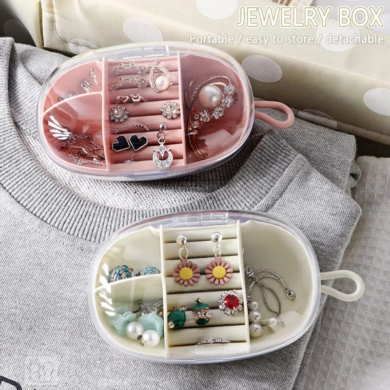 Portable Travel Mini Jewelry Box Organizer Box Display Jewelry Storage Case For Women Girls