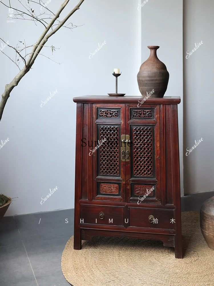 Old cabinets Solid wood Chinese chest of drawers Storage medicine cabinets Old objects Ming and Qing classics  FT