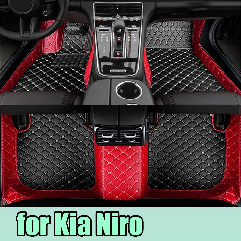 Car Carpet Floor Mats For Kia Niro SG2 2023 2024 2025 Waterproof Pad Leather Mat Mud Cover Floors Car Accessories Interior Parts