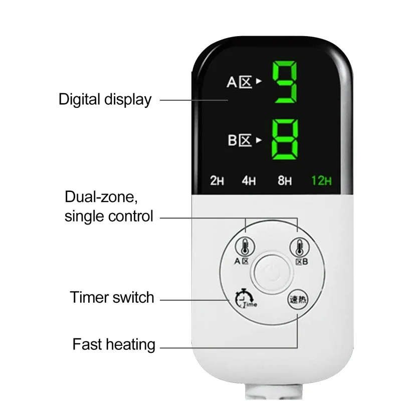 45x90cm Electric Heated Seat Backrest Cushion Office Chair Heating Mat Smart Timer Winter Warming Integrated Pad Home ﻿Blanket