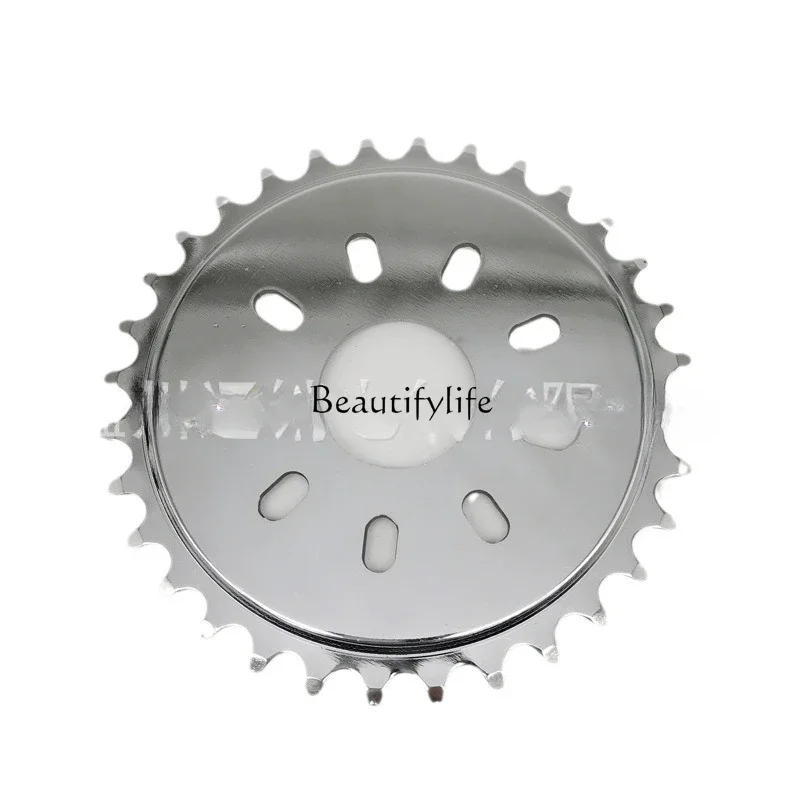 

Bicycle modification electric left side kit, including wheel hub, gear disc, and pad