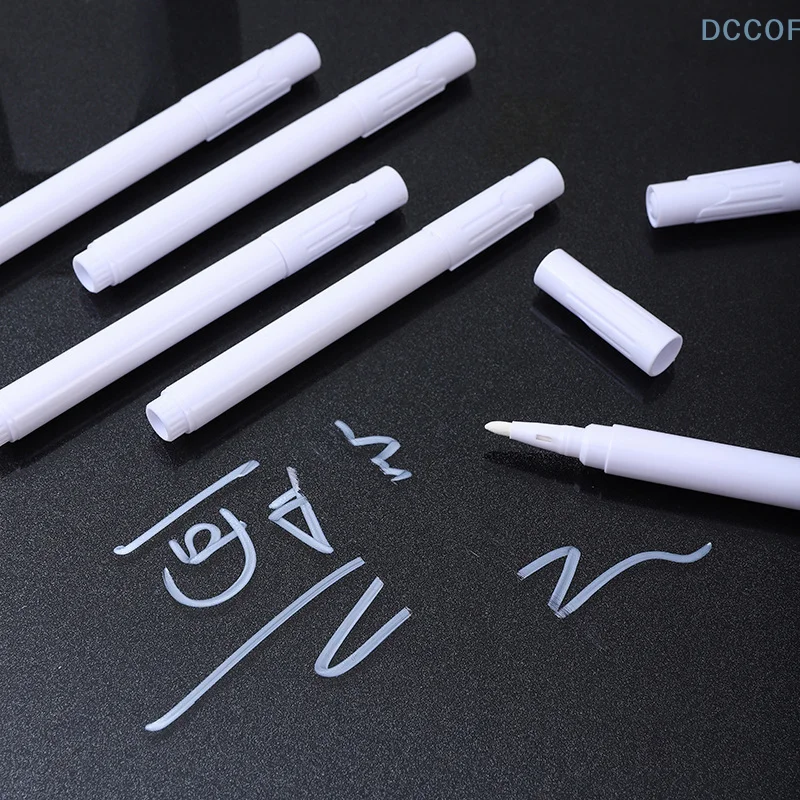 2Pcs White Liquid Chalk Marker Pen Used On Glass Windows Chalkboard Art Supplies Erasable Blackboard Pen Dust-Free Chalk