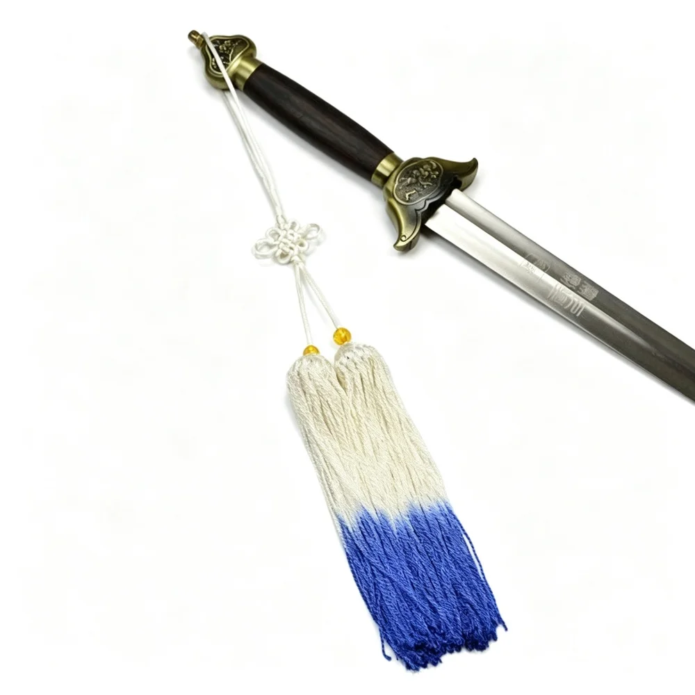 Chinese Style Gradient Sword Tassel With Lucky Knot Handmade Fringe For Tai Chi Sword Wushu Training And Stage Show