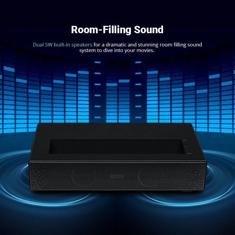 Hotack D068 Full HD  Short Throw Home Theatre Proyector Ultra Laser Projector TV DLP 4K UST Business Education Game Projetor