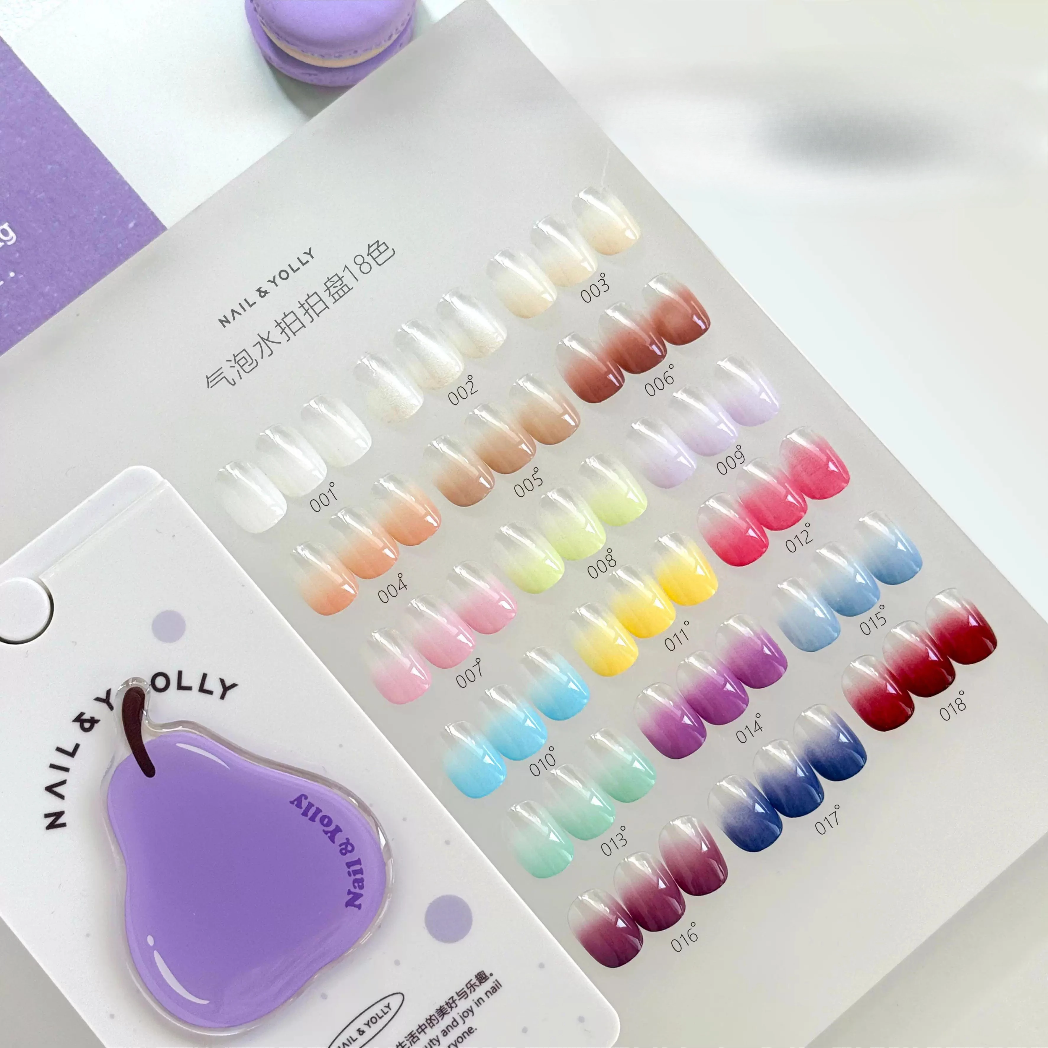 18 Grids In One Ombre Fast Pat Gradient Painting Gel Nail Art Design Soak Off UV LED Nail Gel Polish for Manicure Products