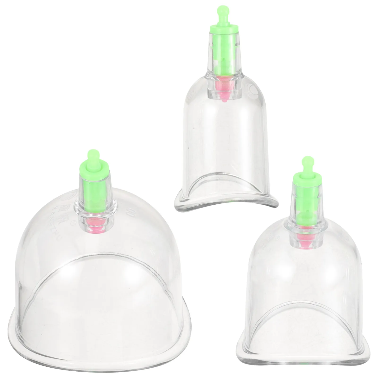 

Набор из 3 прозрачных вакуумных банок для массажа, для домашнего и салонного использования, гладкие массажные банки для улучшения кровообращения и снятия мышечного напряжения