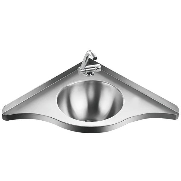 Hot Sales Stainless Steel SUS304 Corner Washbasin Faucet Waste Drainer for RV Motorhome Caravan Hospital School Public Accessory
