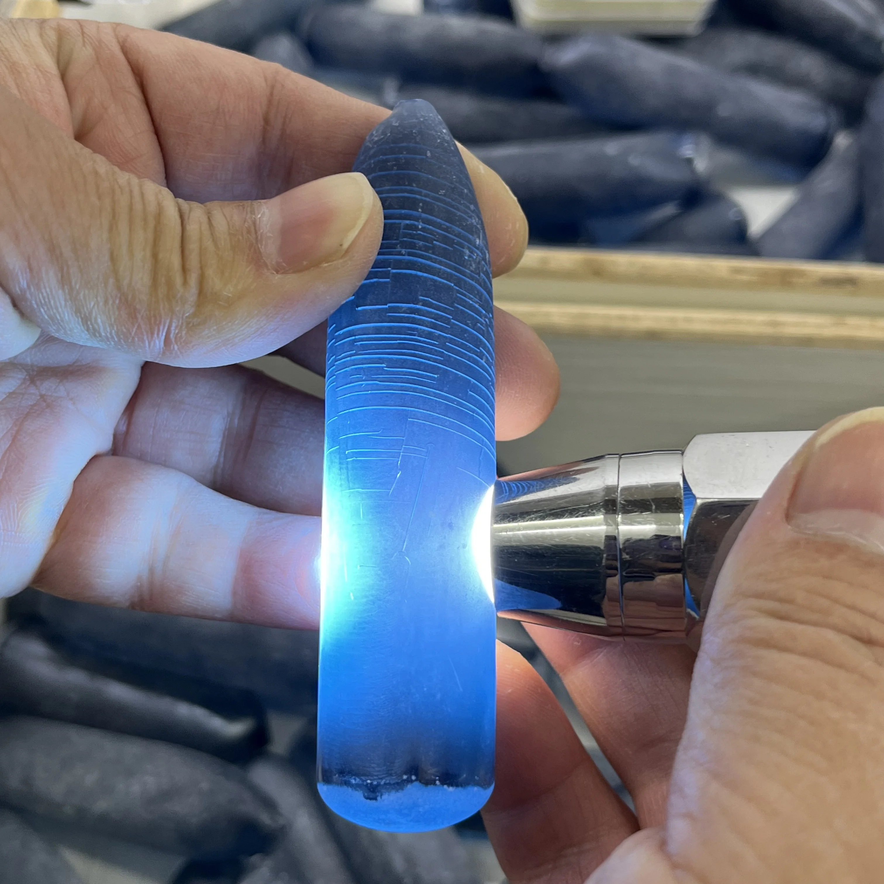 100g/Lot #108A Synthetic Blue Spinel Gemstone Uncut Material #111 Rough Materials