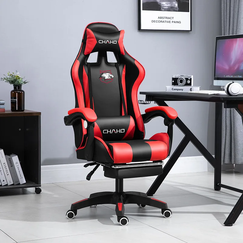 A Hot sale Ready to Ship Custom Gamer Computer Adjustable Silla Racing Lumbar Support Gaming Chair with Footrest and Massage