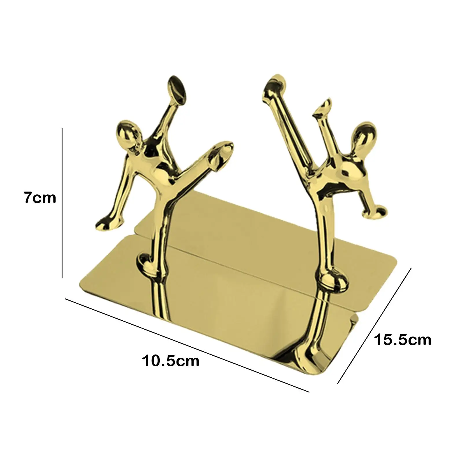 2pcs Decorative Figurine Bookend Book Stand for Holding Metal Books, Unique