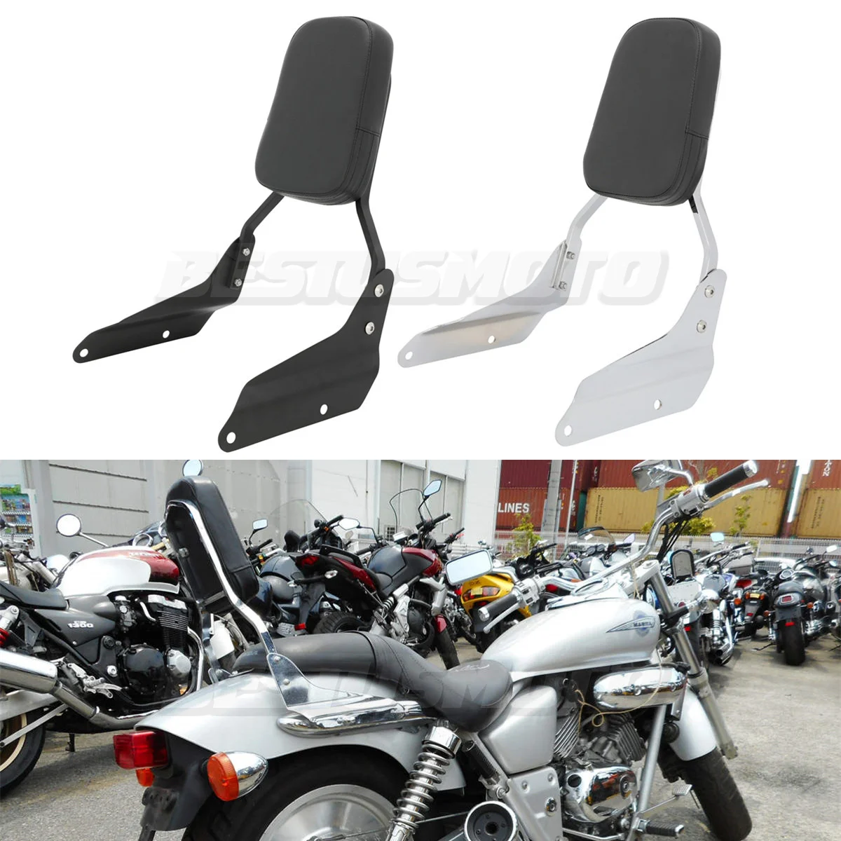 

Motorcycle Passenger Backrest Sissy Bar For Honda Magna 250 750 VF250 1995-2007 VF750 1994-2003