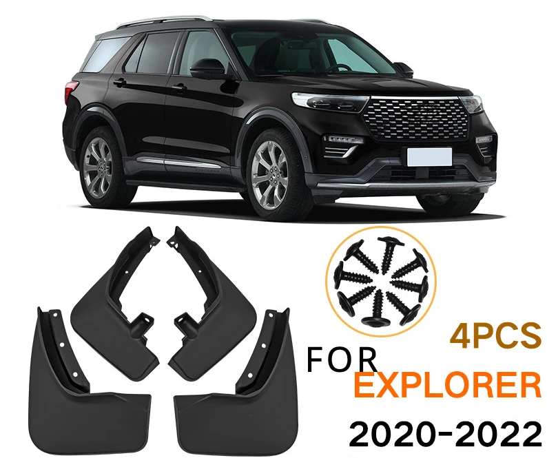 For Ford Explorer 2020-2022 Car Mud Flaps Durable Splash Guards Custom Fit All-Weather Protection Easy Installation