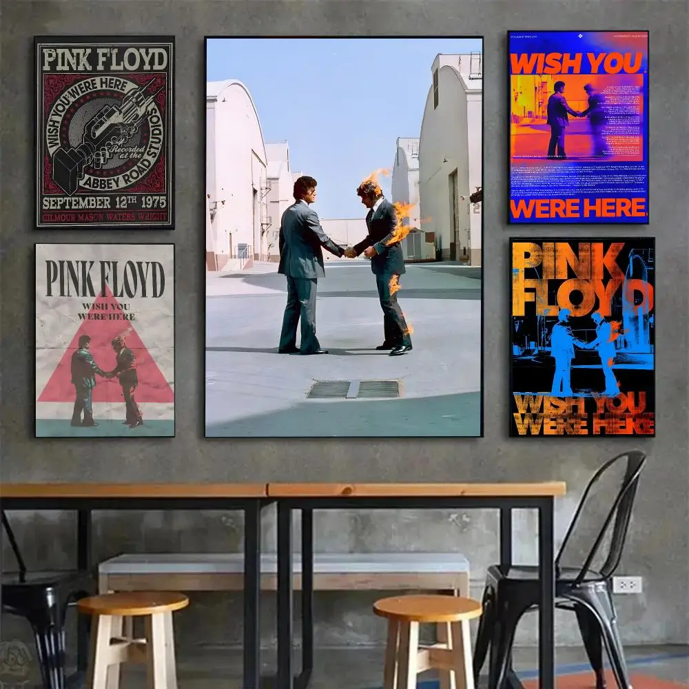 Album Rock Wish You Were Here Poster Painting Wall Art Mural for Living Room Home Decor and Gifts
