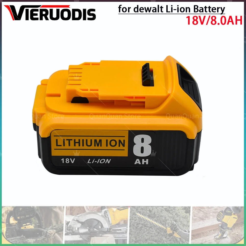 

18V 8000mAh rechargeable battery For DeWalt DCB184 DCB184B-XJ DCB180 DCB181 DCB182 DCB183 DCB185 18V Power Tool Battery