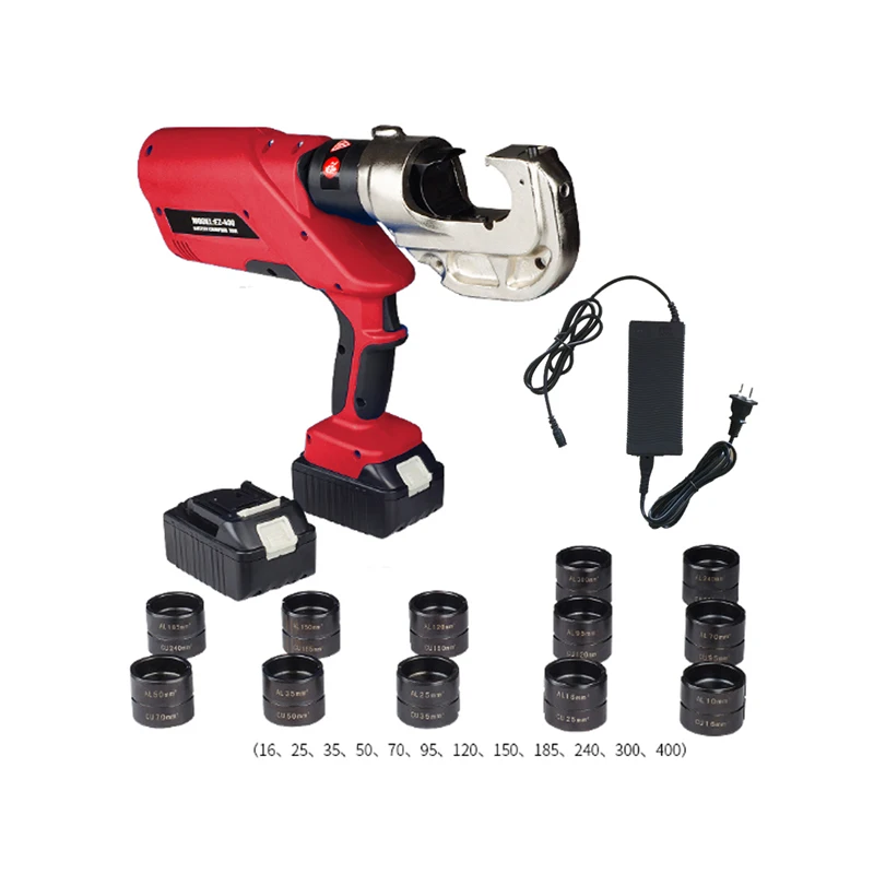 EC-400 Cordless Cable Lug Crimping Tool Battery Powered Electric Wire Cable Crimping Tool