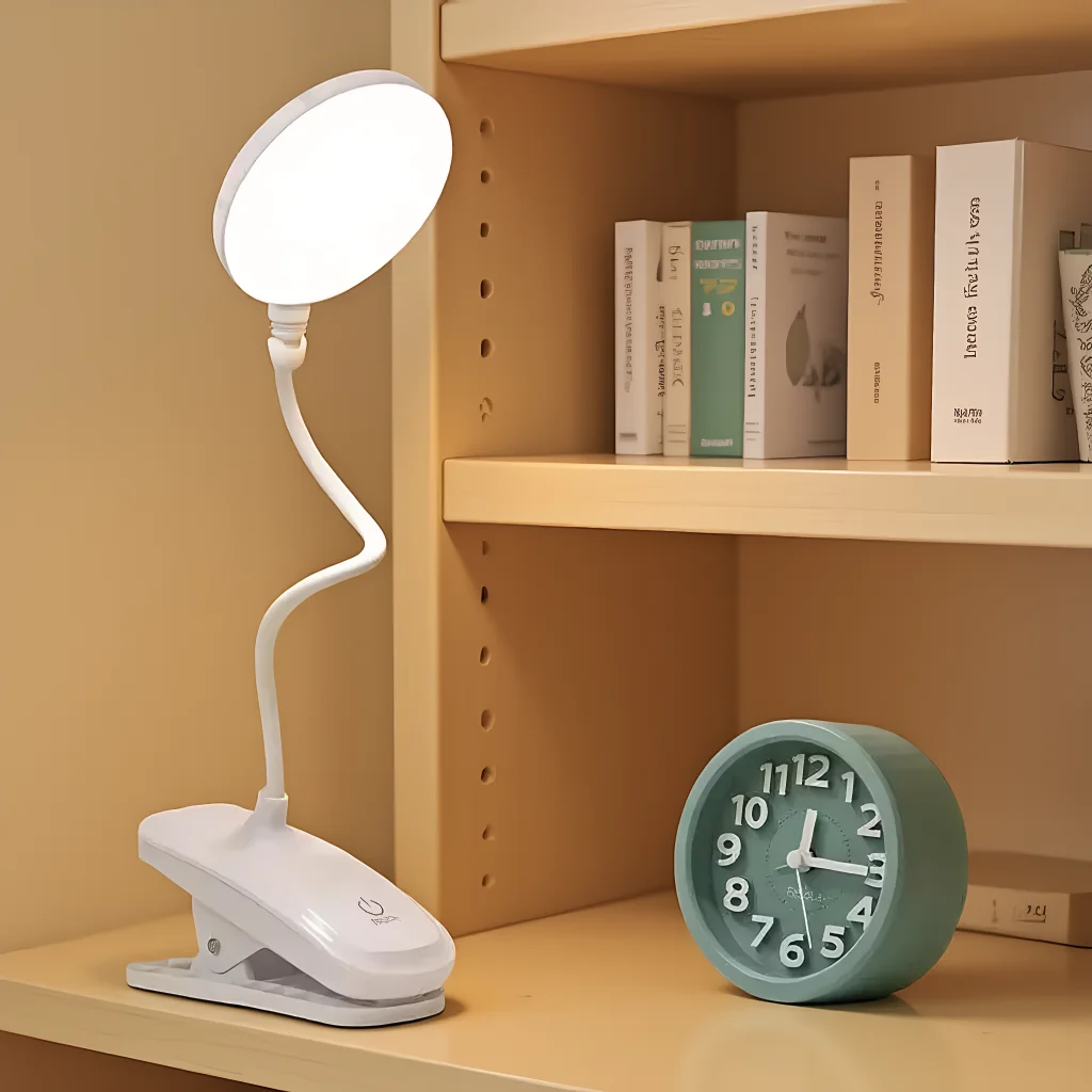 

White Folding LED Bedroom Light Night Reading Light Eye Care USB Plug Adjustable Effective Eye Protection