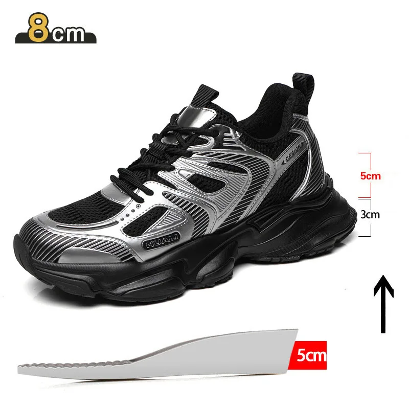 

Breathable Mesh Lifted Sneakers Sports Casual Shoes For Men