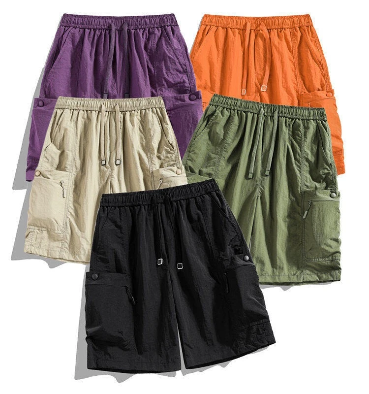 

Новые летние шорты-карго, мужские повседневные спортивные шорты для путешествий на открытом воздухе с большими карманами, мужские тканевые тонкие шорты