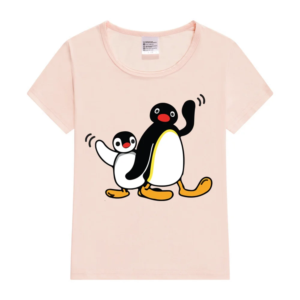 Pingu Kids T-Shirt Children T-Shirt Cartoons Kid Tee Shirts Anime Kawaii Tops Casual Clothes Boy Girl Short Sleeve