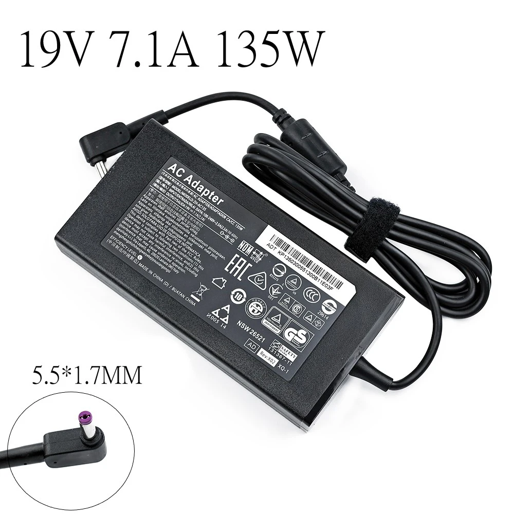 Slim 19V 7.1A AC Adapter KP.13503.007 PA-1131-16แล็ปท็อปชาร์จสำหรับ Acer Aspire V5-591 V5-591G Nitro 5 Spin NP515-51