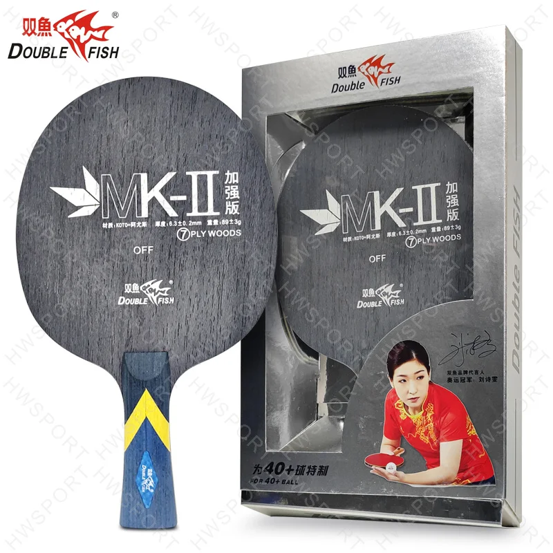 

DOUBLE FISH MK2 Table Tennis Blade 7 Pure Wood OFF Ping Pong Blade with Original Box