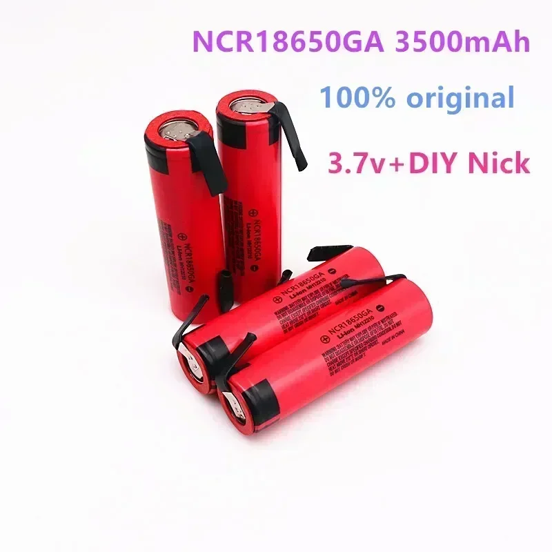 10 sztuk 100% oryginalny NCR 18650GA 30A rozładowanie 3.7V 3500mAh 18650 akumulator zabawka latarka bateria litowa + DIY nikiel