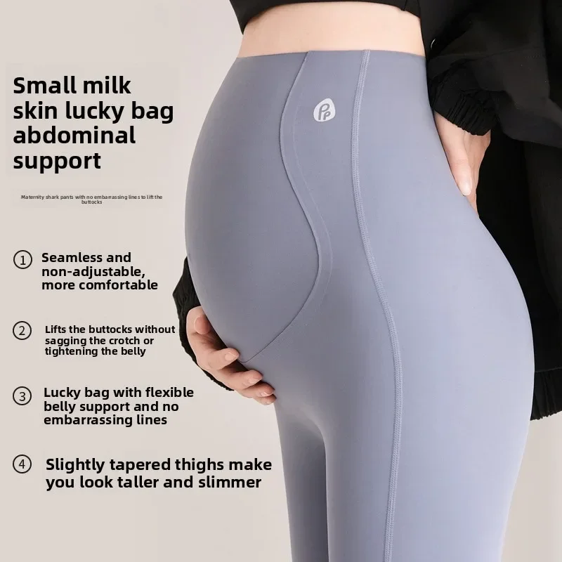 Spring Maternity Leggings Thin Belly Support Pants Pregnancy Outfit