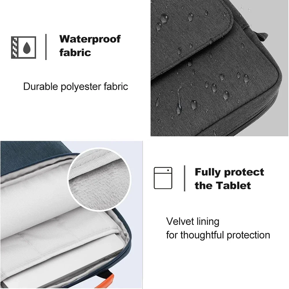 Tablet Shoulder Sleeve Bag For IPad air pro 12.9" , IPad Air 10.9" Surface Go 3/2 Galaxy Tab A 10,Laptop Pouch Handbag Birefcase - Image 5