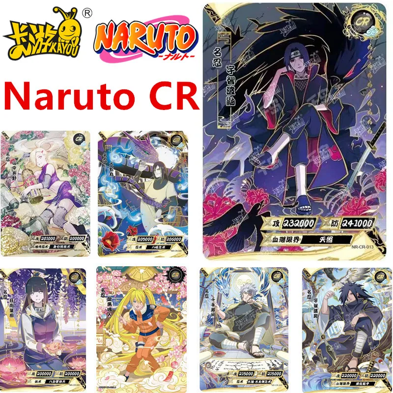 KAYOU-tarjeta de colección Original de Naruto Anime CR, juego completo de cartas de batalla, Personaje de Anime raro, tarjeta de juego, juguetes de regalo de Navidad