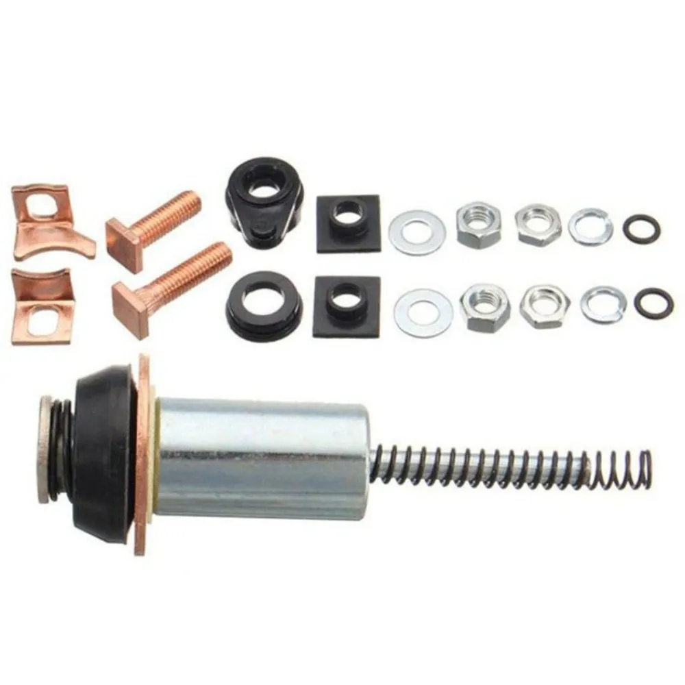 Brass and Steel Starter Solenoid Repair Kit Silver & Black & Copper Heavy Duty Solenoid Plunger Starter Contact Repair Kit
