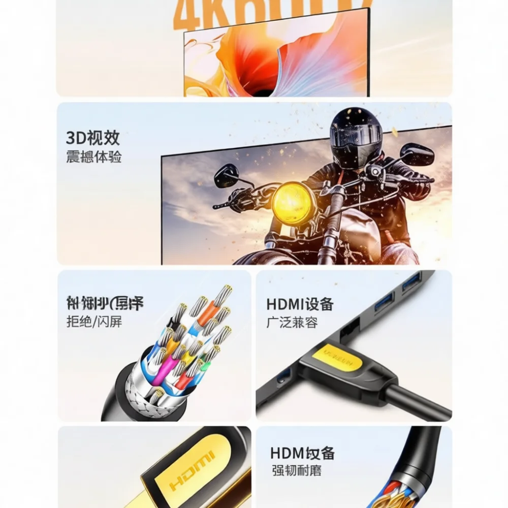 Uzun Menzilli HDMI Kablosu 2.0 - Home Cinema Gaming incelemesi ve fiyatı