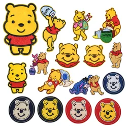 5/11Pcs Cartoon Anime Cute Bear Winnie the Pooh Patch For DIY Sew on Child Clothe Ironing Patches Jeans Embroidered Applique