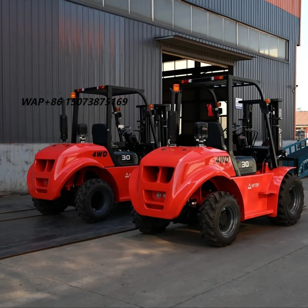 4x4 Rough Terrain Forklift 4 Ton Euro 5 Engine Premium CE Off Road Forklift