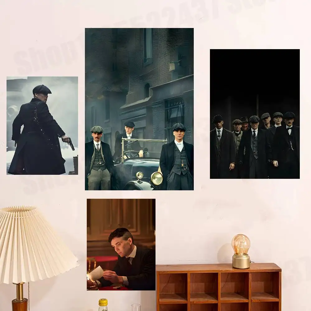 

British TV P-Peaky B-Blinders Poster For Wall Prints for Living Room Bedroom Office Home Decoration Gift