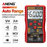 ANENG M118A Mmultimetro Tranistor Meter With Mini Multimeter 6000 Counts Digital Tester True Rms Auto NCV Data Hold Test Tools