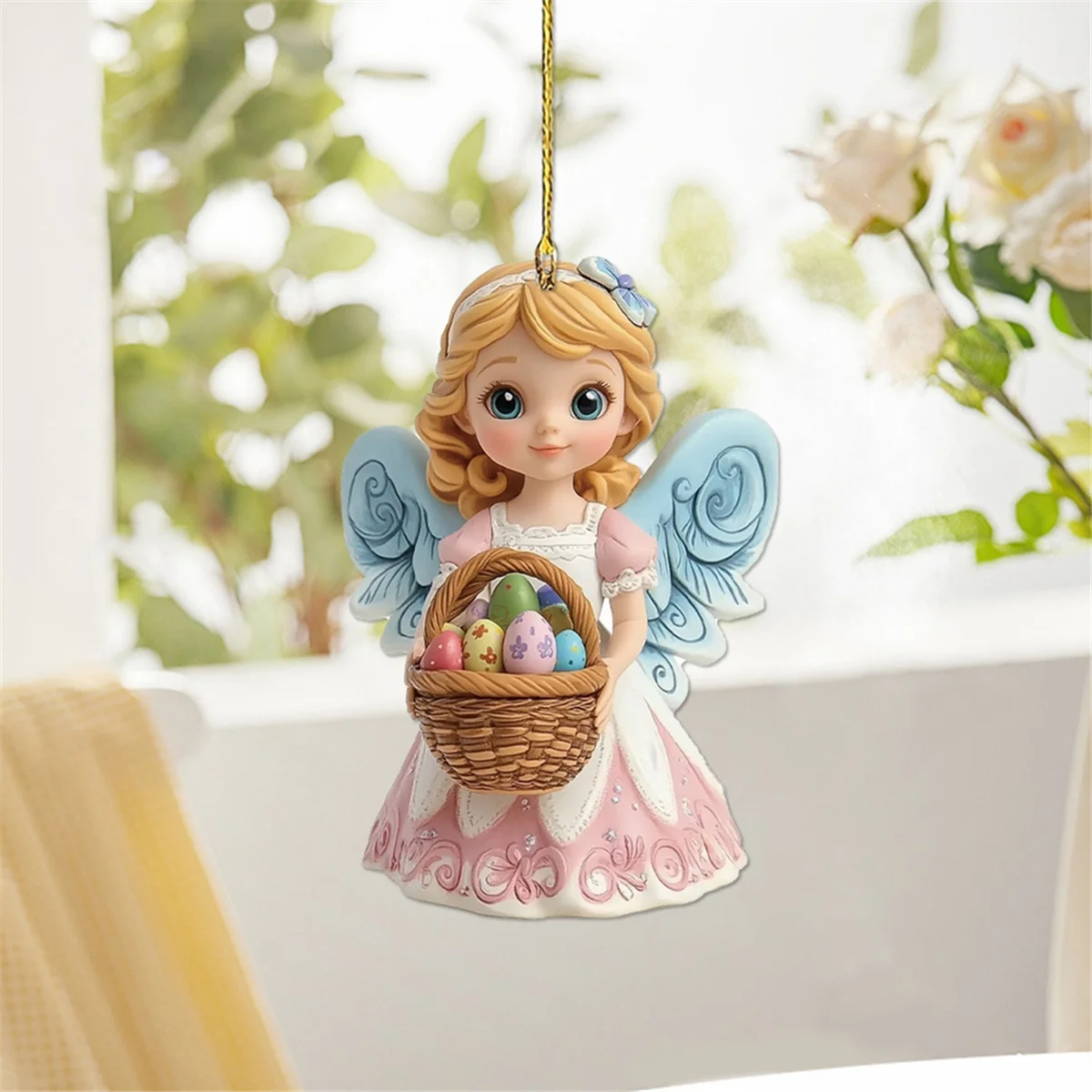 ONCE Sweet Angel Girl Acrylic Keychain Car Rearview Mirror Accessories Backpack Small Pendant