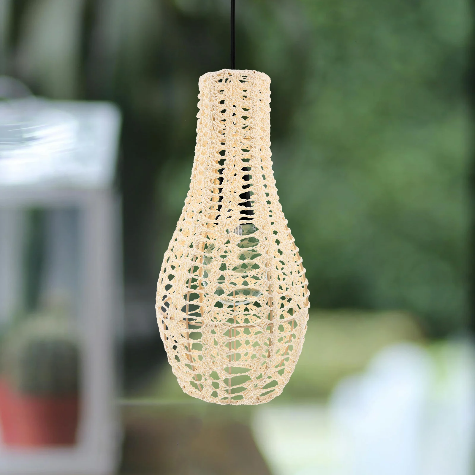 

Cotton Rope Woven Lamp Shade Vintage Style Handmade Pendant Light Shade For Ceiling Floor Lamps Large Drum Lampshade