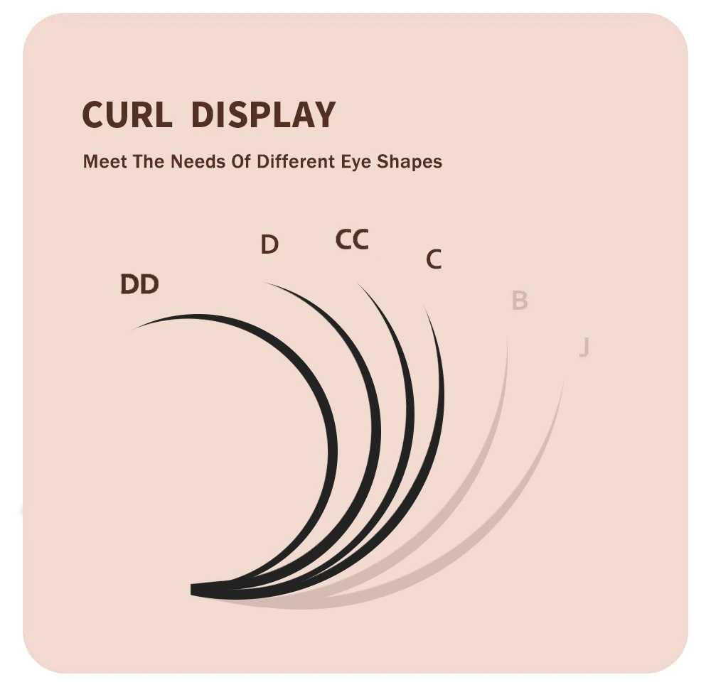 12 Reihen Einzelne Wimpernverlängerungen C/D/CC/DD Curl 8-20mm Volumen Matt Kaschmir Professionelle Wimpern für Schönheitssalons – Detail 6