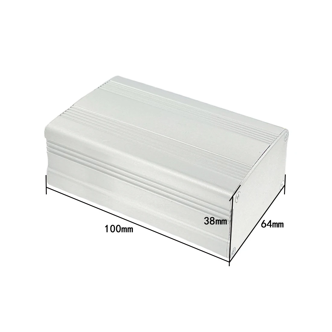 1pc Aluminum Enclosure Box Power Battery Shell Chassis Cover Desktop Case DIY 64*38*100mm Wholesale