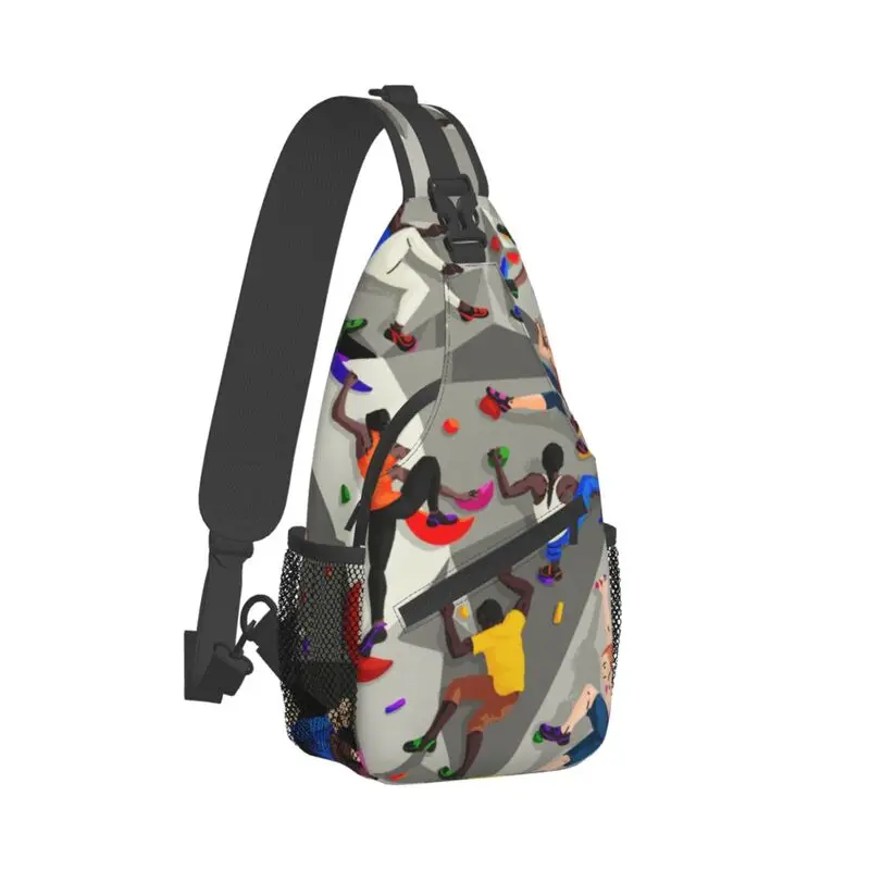 Mochila de peito para homens, mochila casual para escalada, ciclismo, camping, alpinista, mochila de ombro