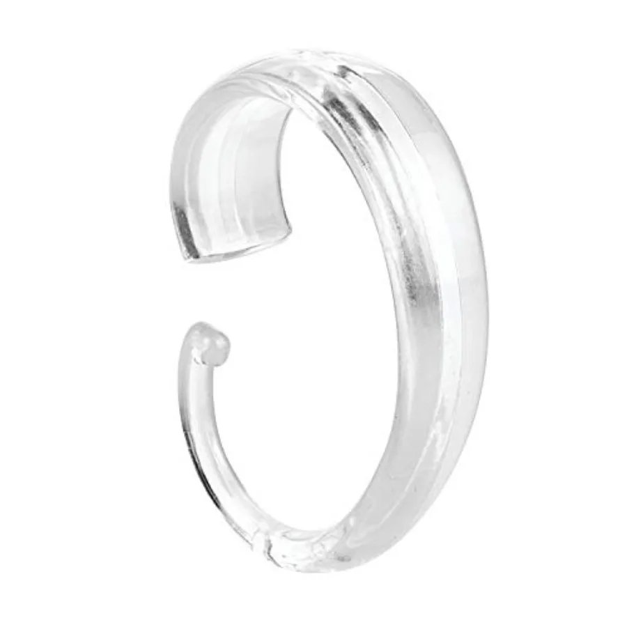Plastic Shower Curtain C Hooks, Set of 12 - 2.38