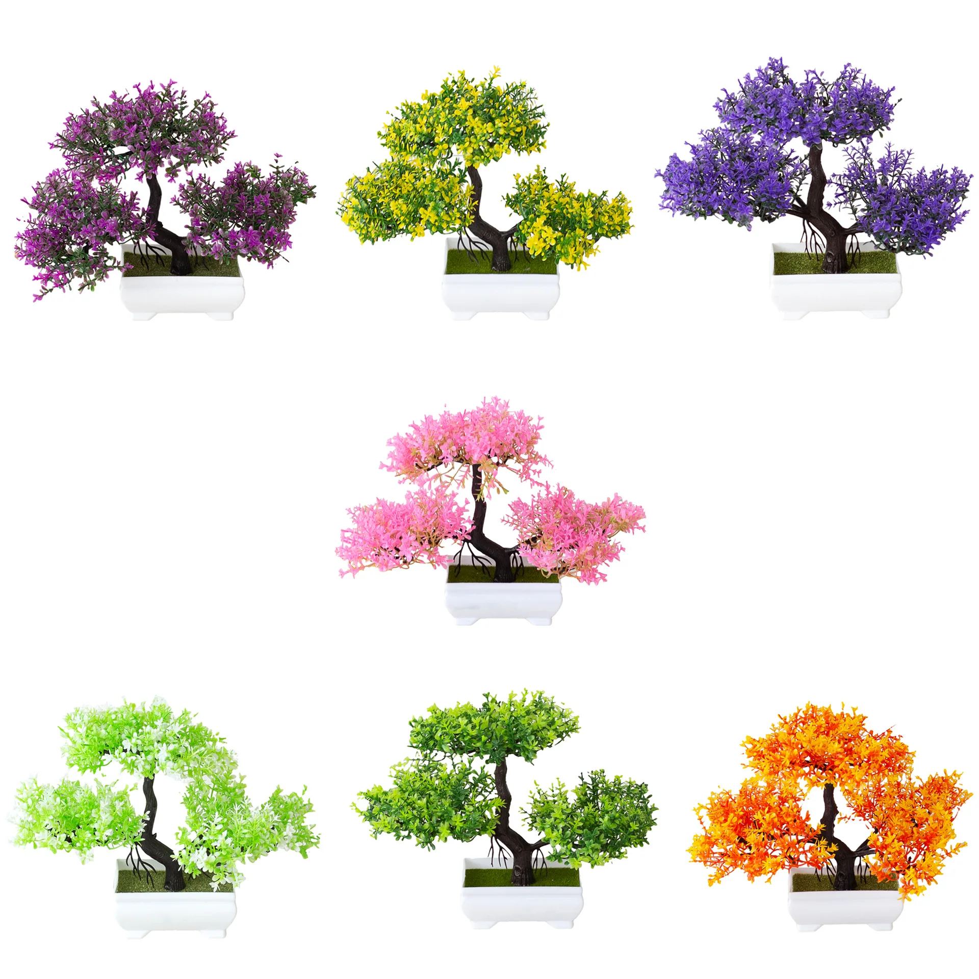 Künstliche Baumpflanzen, Bonsai, kleiner Baumpf, gefälschte Pflanze, Blumen, Topfornamente für Gartentisch, Zuhause, Zimmer, Schlafzimmer, Heimdekoration – Detail 10